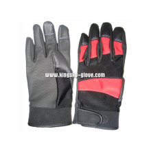 PU Reinforced Palm Terry Knit Mechanic Glove-7403
